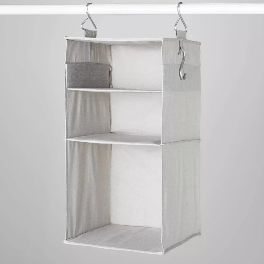 Target Room Brightroom Hanging Fabric Storage Organizer Gray